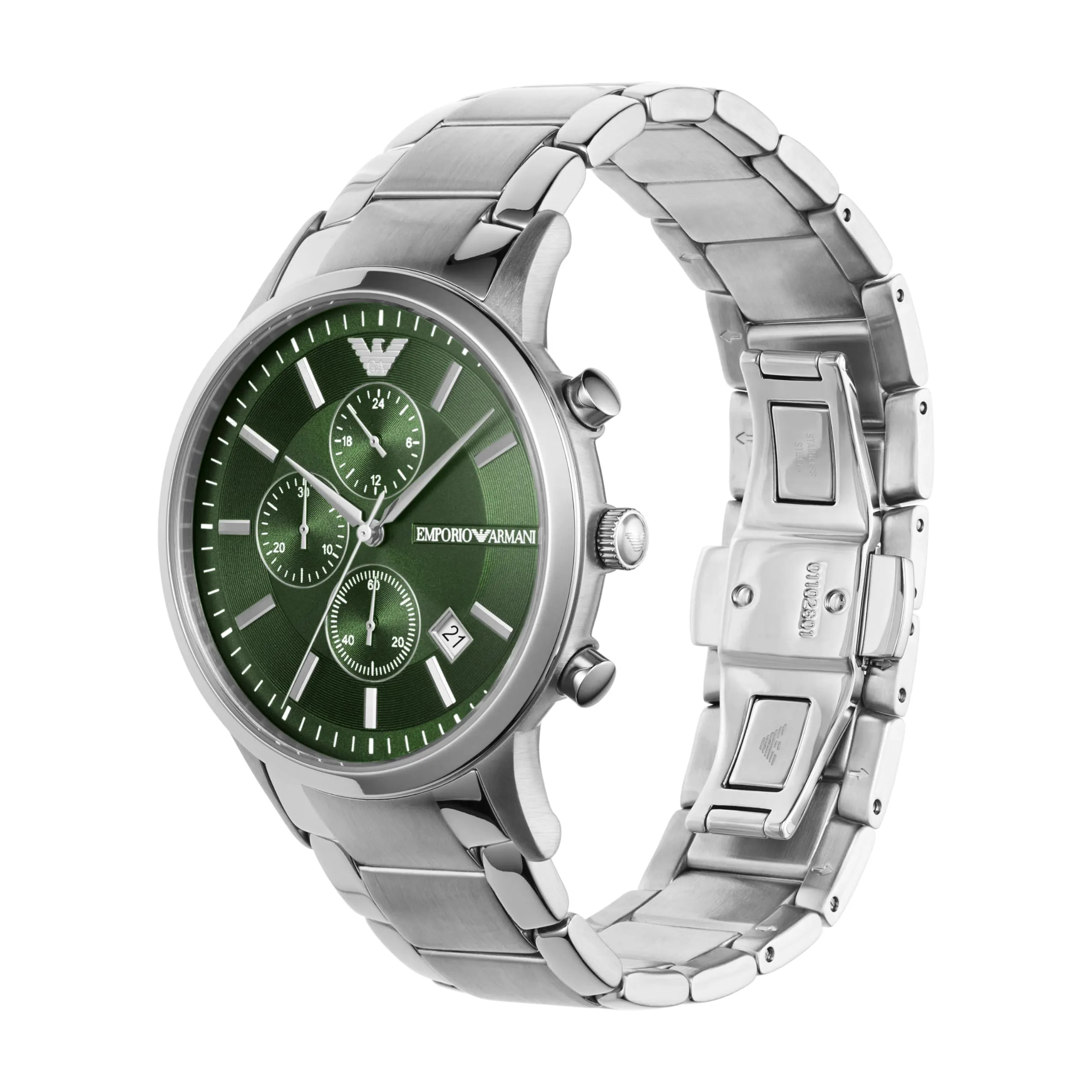 Emporio Armani Renato Chronograph Green Dial Men's Watch- AR11507